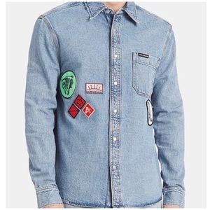Calvin Klein Jeans Patch Denim XXL Button-Down